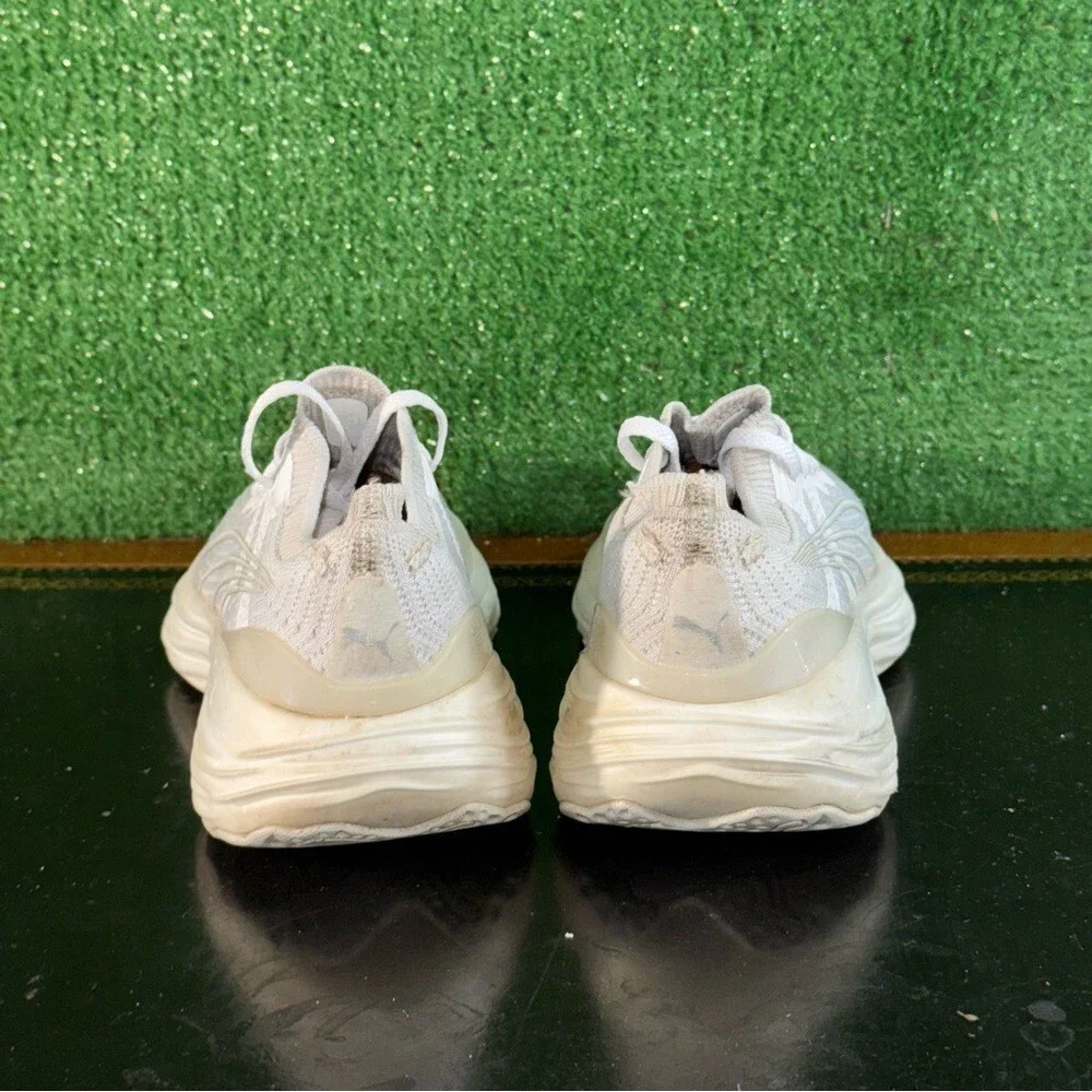 Puma ForeverRun NITRO Knit White Grey‎ 379140-01 Women’s Size 6